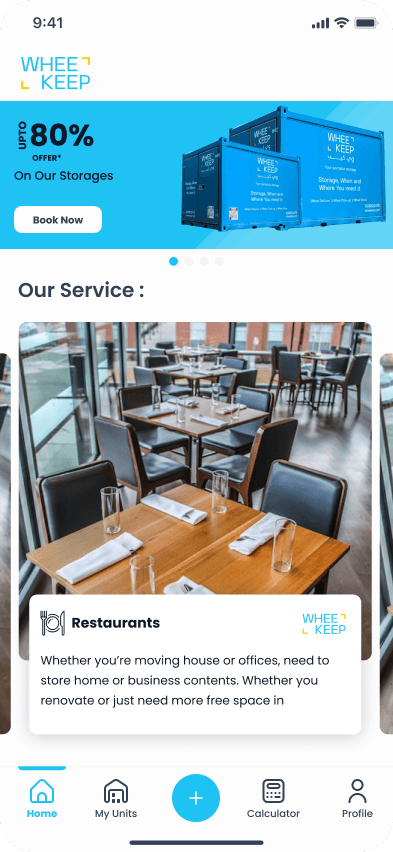 WheeKeep app — feature 1
