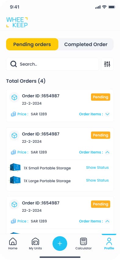 WheeKeep app — feature 4
